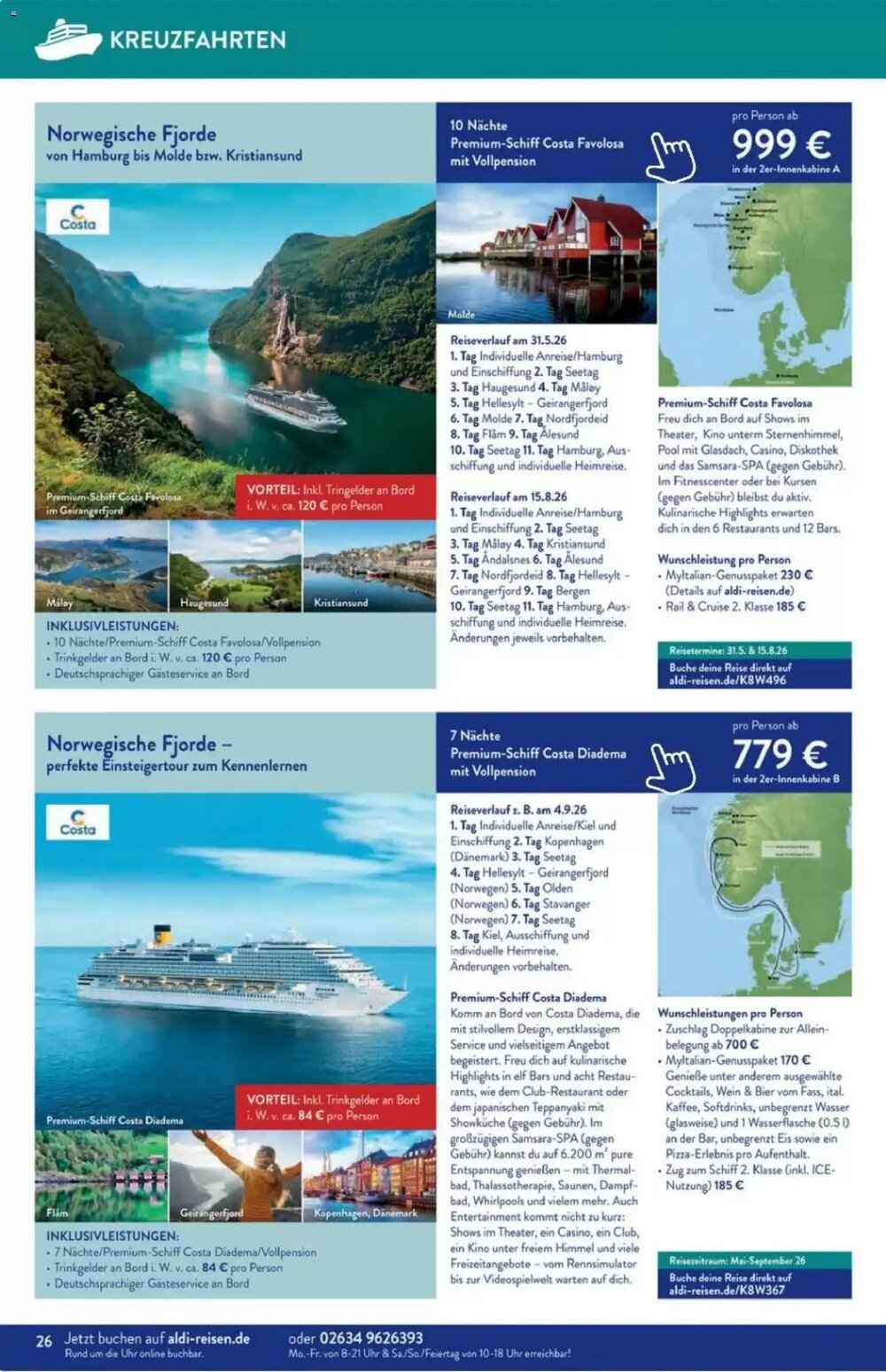 ALDI Nord Reisen Prospekt (ab 01.01.2026) zum Blättern - Seite 26
