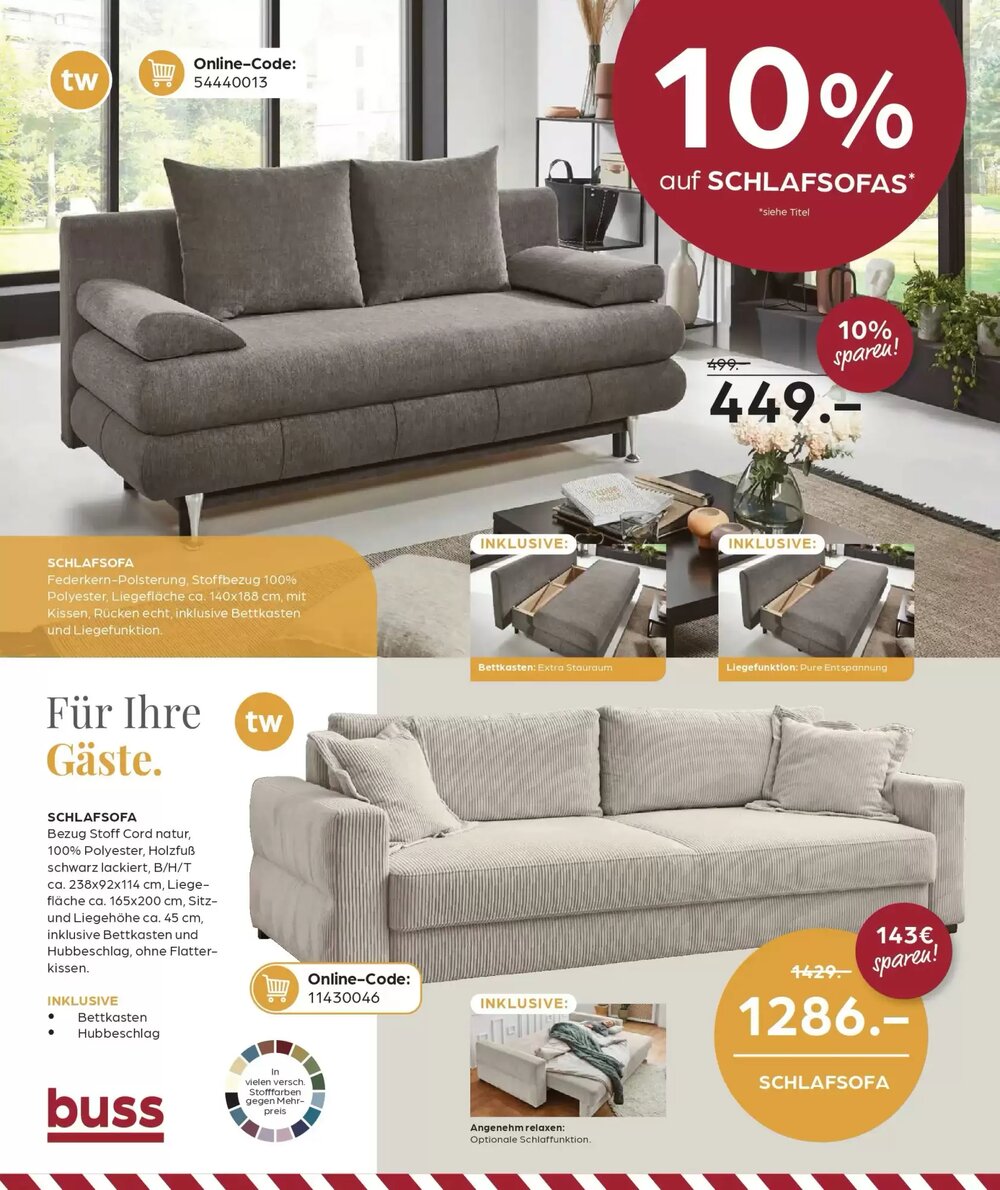 Möbel Buss Prospekt (ab 01.01.2026) zum Blättern - Seite 14