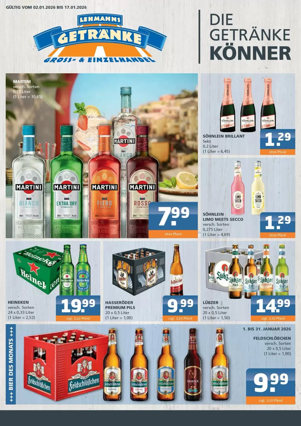 Getränke Lehmann Prospekt (ab 01.01.2026) zum Blättern - Seite 1