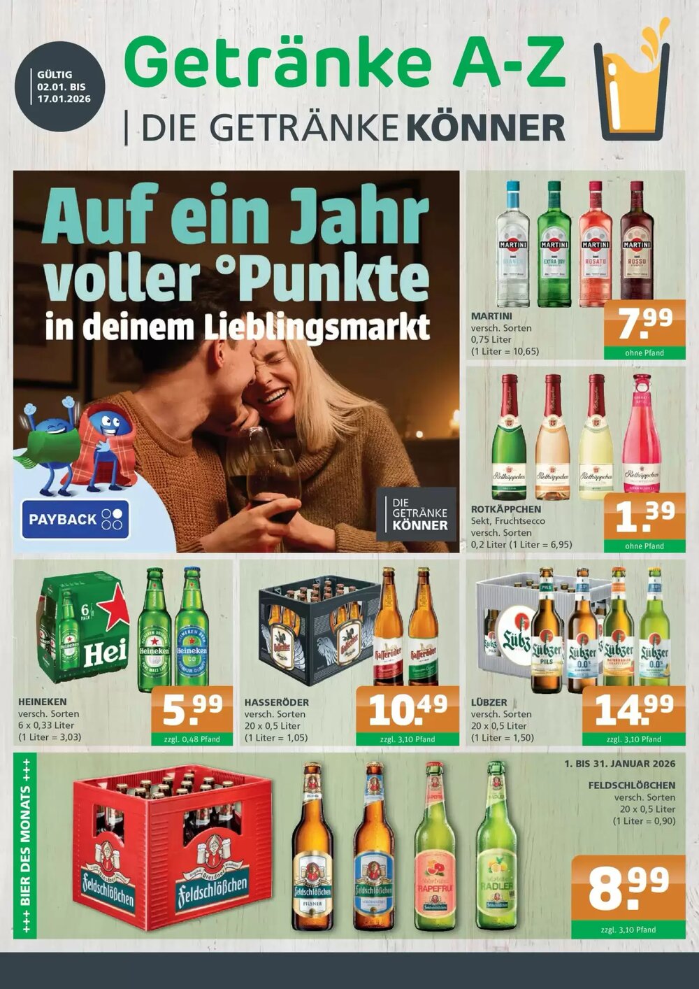 Getränke A-Z Prospekt (ab 01.01.2026) zum Blättern - Seite 1