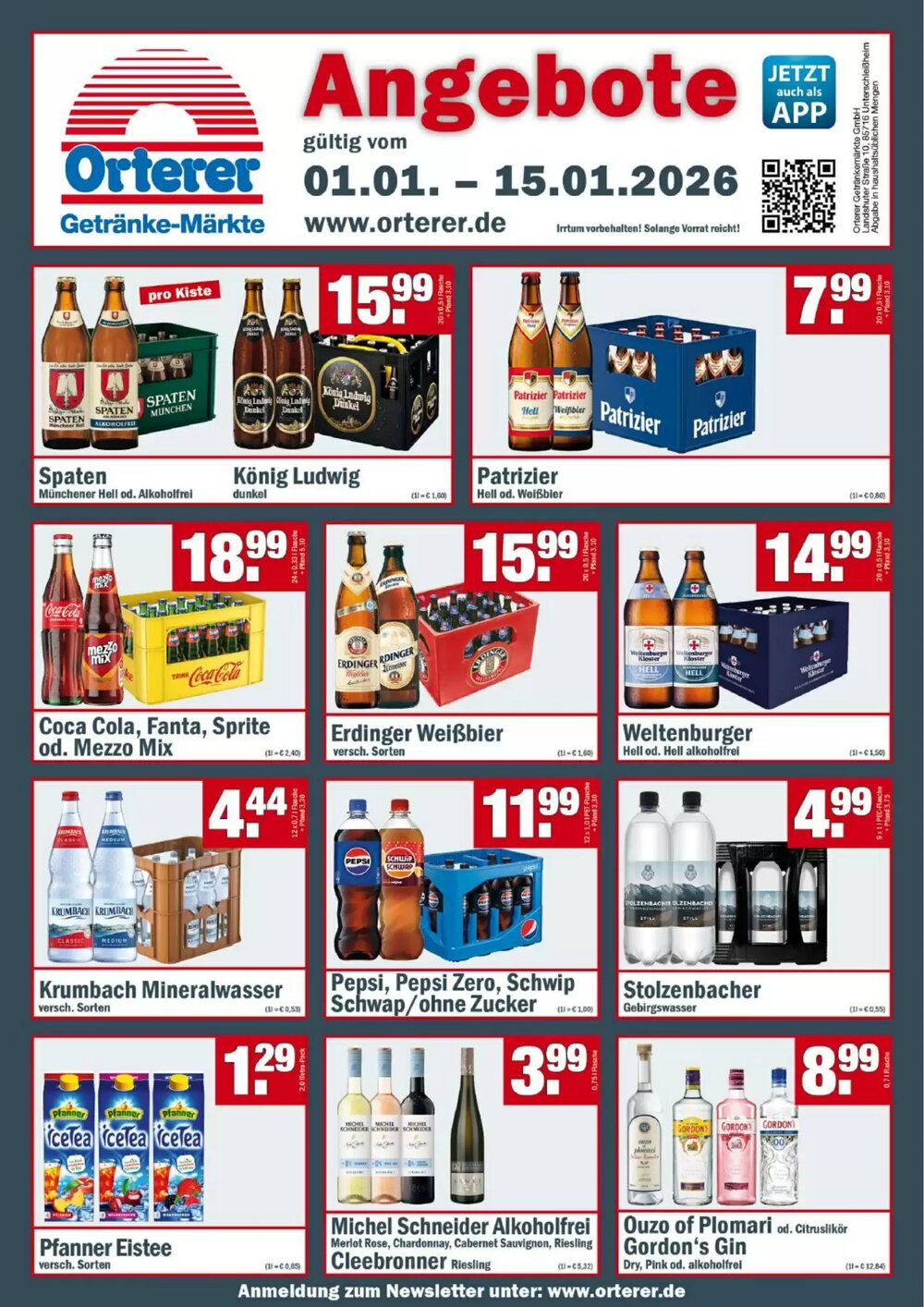 Sobi Getränkemarkt Prospekt (ab 01.01.2026) zum Blättern - Seite 1