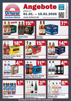 Orterer Getränkemarkt Prospekt (ab 01.01.2026) zum Blättern - Seite 1