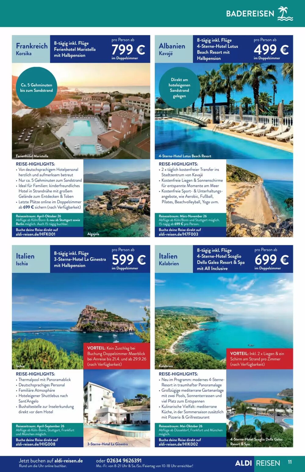 Aldi Süd Reisen Prospekt (ab 02.01.2026) zum Blättern - Seite 11