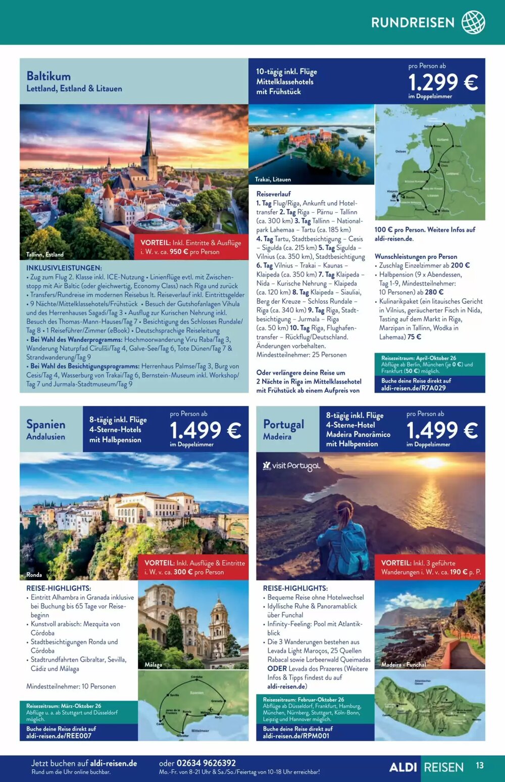 Aldi Süd Reisen Prospekt (ab 02.01.2026) zum Blättern - Seite 13