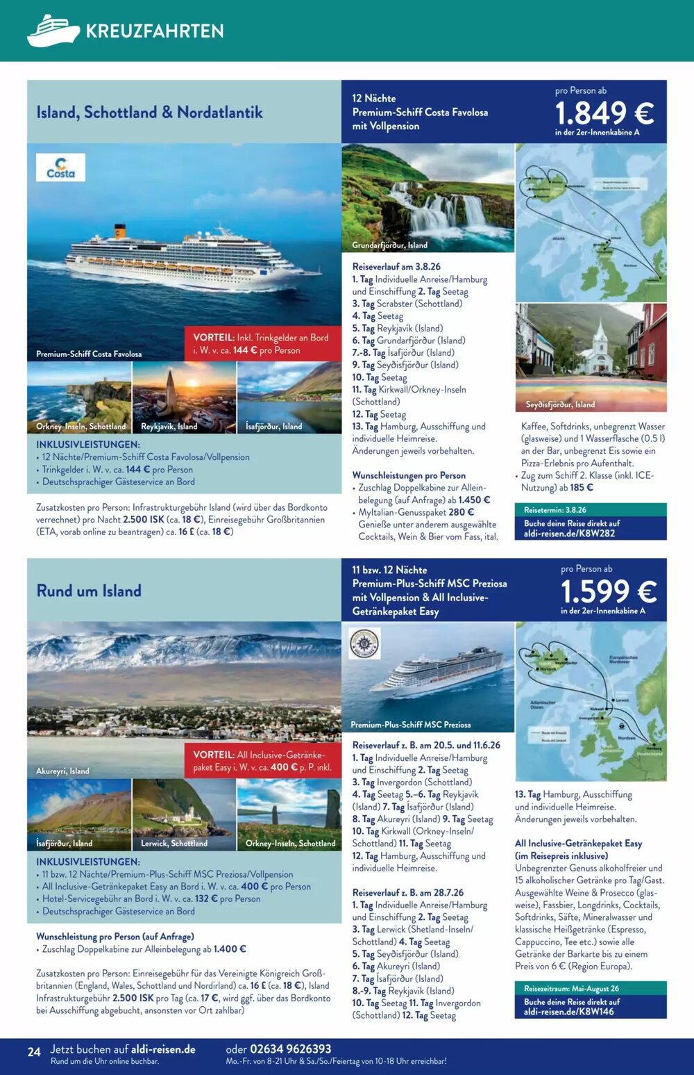 Aldi Süd Reisen Prospekt (ab 02.01.2026) zum Blättern - Seite 24