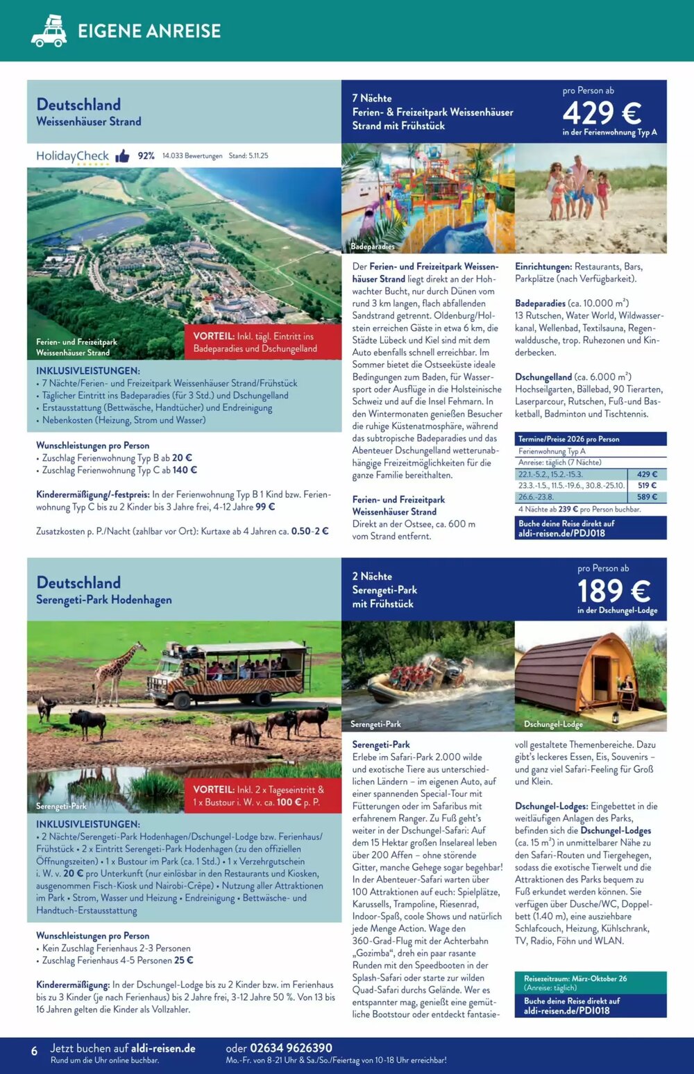 Aldi Süd Reisen Prospekt (ab 02.01.2026) zum Blättern - Seite 6