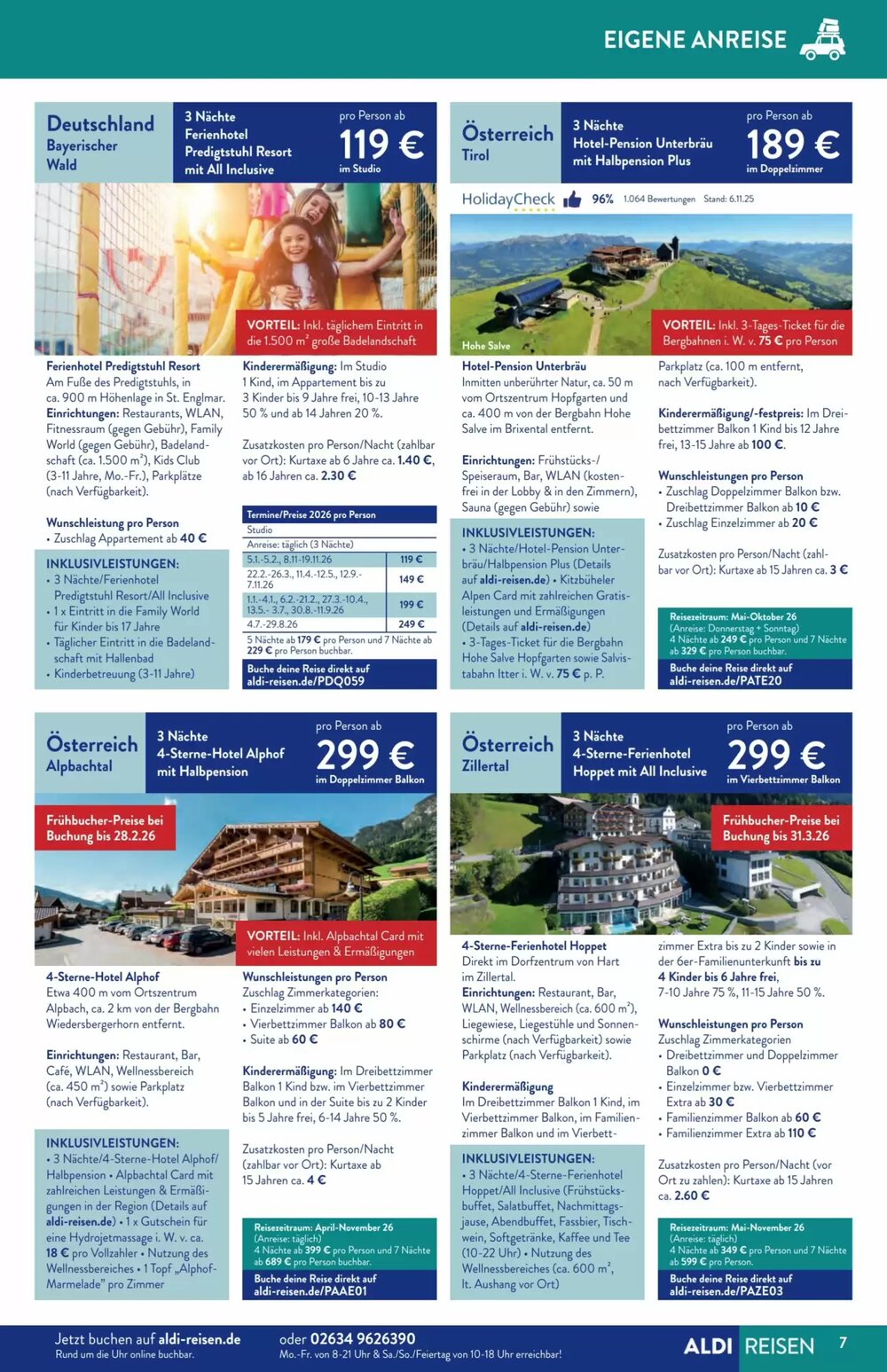 Aldi Süd Reisen Prospekt (ab 02.01.2026) zum Blättern - Seite 7