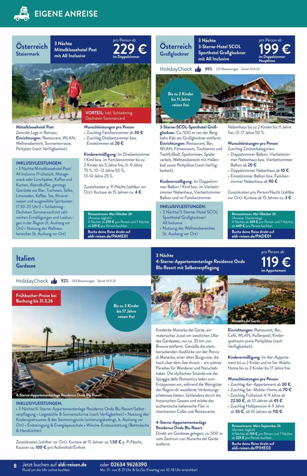 Aldi Süd Reisen Prospekt (ab 02.01.2026) zum Blättern - Seite 8