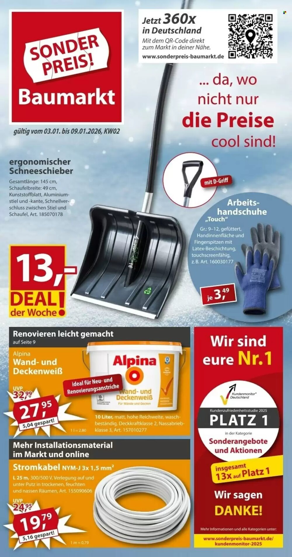 Sonderpreis Baumarkt Prospekt (ab 03.01.2026) zum Blättern - Seite 1
