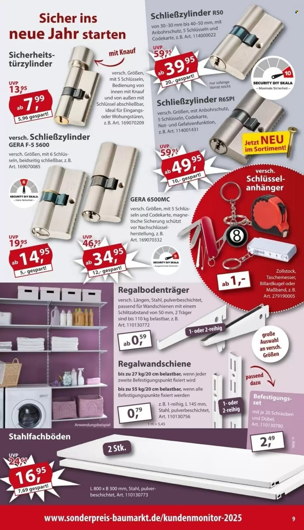 Sonderpreis Baumarkt Prospekt (ab 03.01.2026) zum Blättern - Seite 9