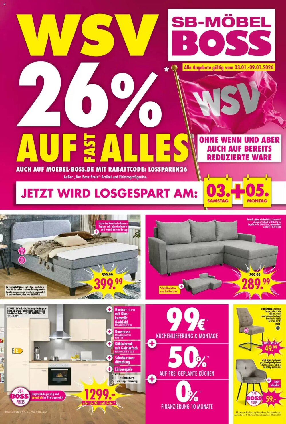 Möbel Boss Prospekt (ab 03.01.2026) zum Blättern - Seite 1