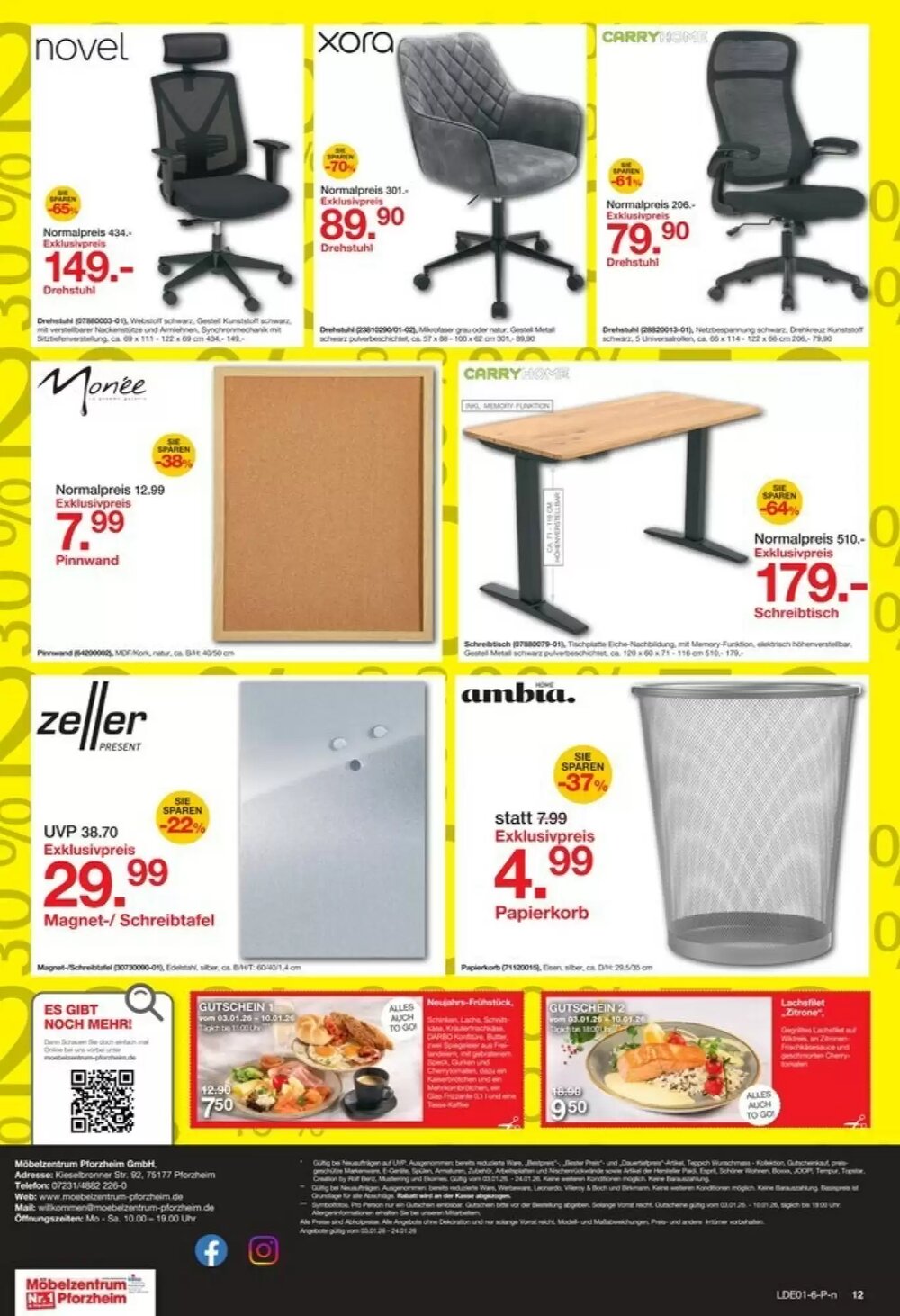 Möbelzentrum Pforzheim Prospekt (ab 03.01.2026) zum Blättern - Seite 12