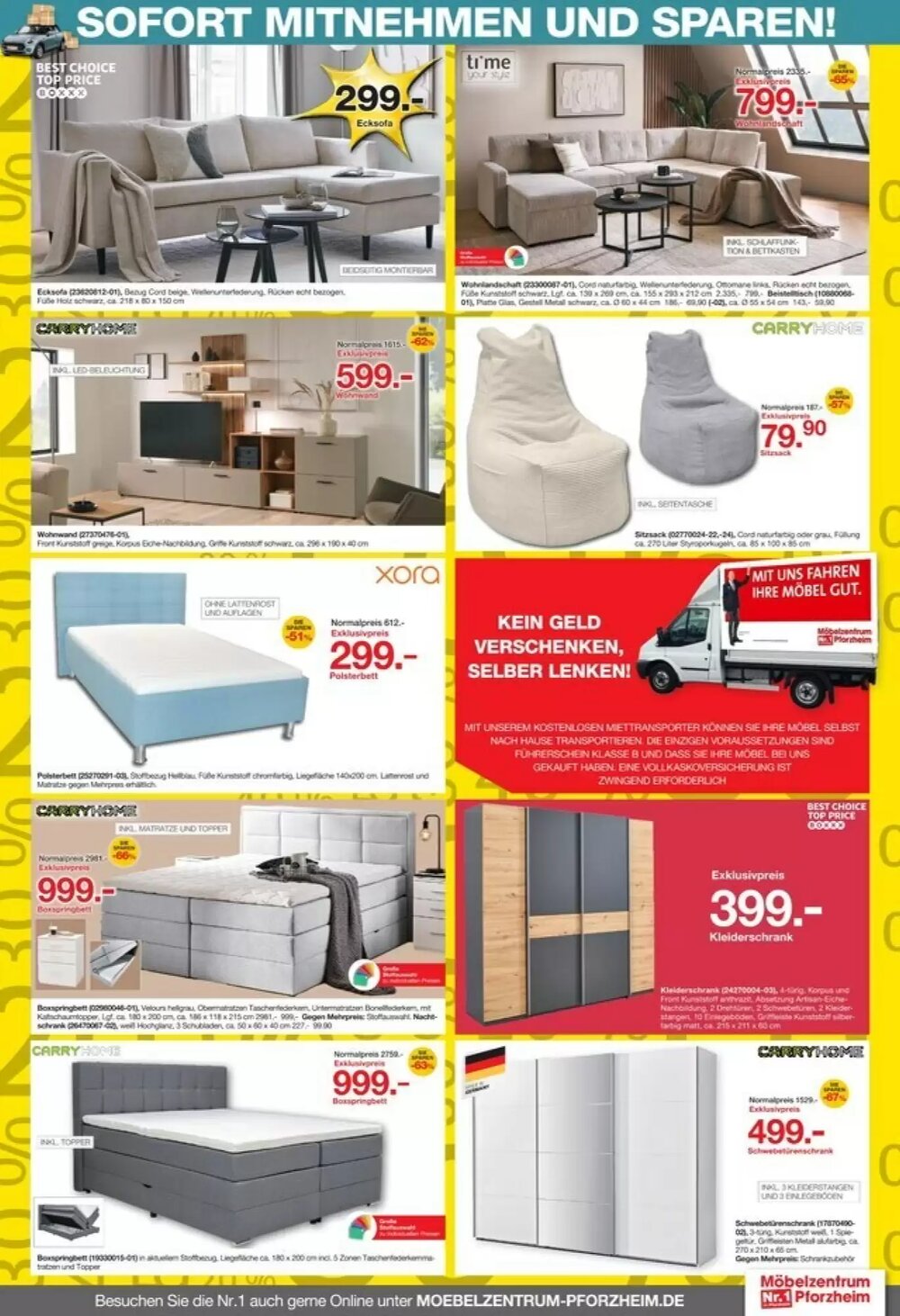 Möbelzentrum Pforzheim Prospekt (ab 03.01.2026) zum Blättern - Seite 9