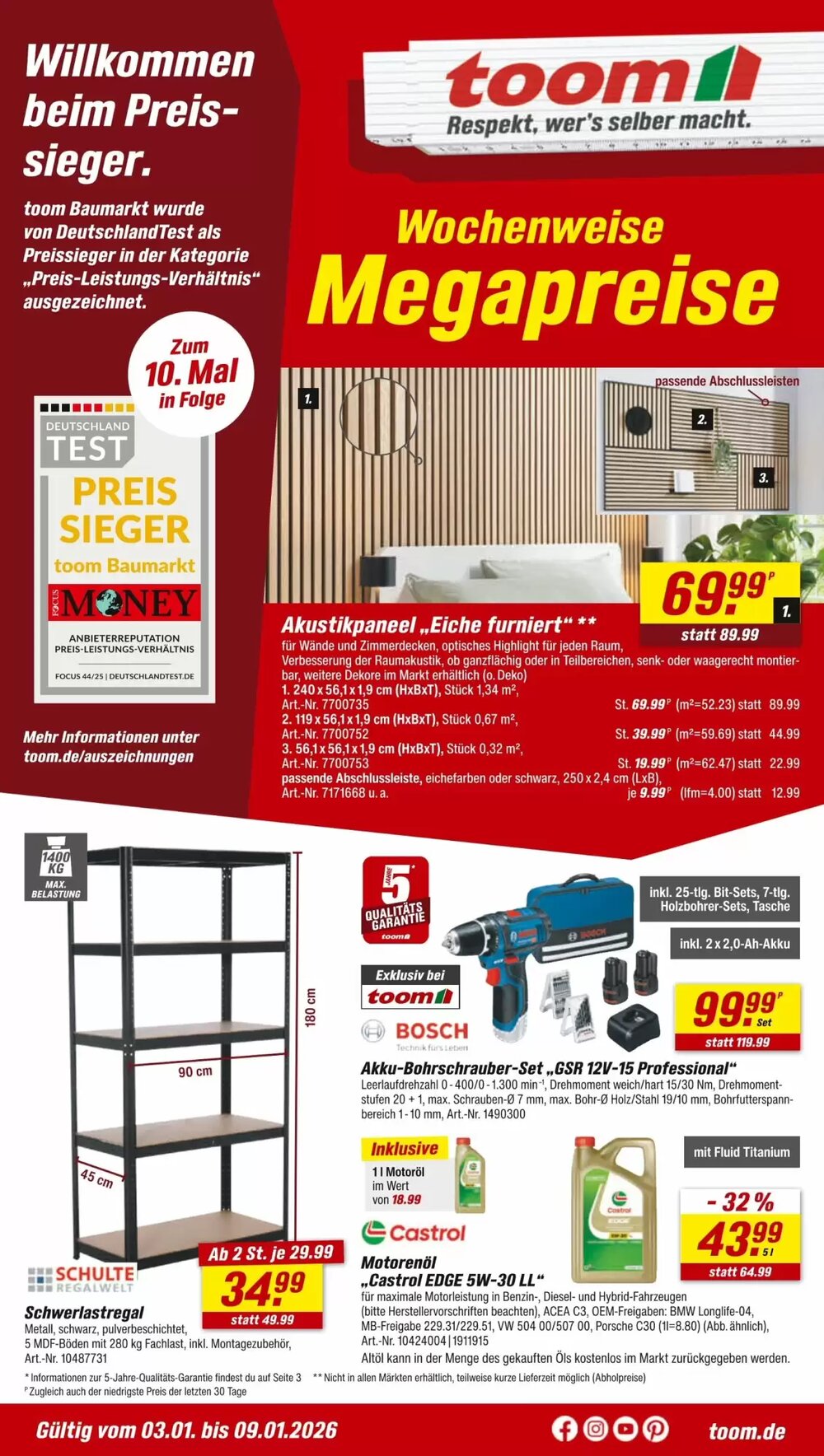 toom Baumarkt Prospekt (ab 03.01.2026) zum Blättern - Seite 1