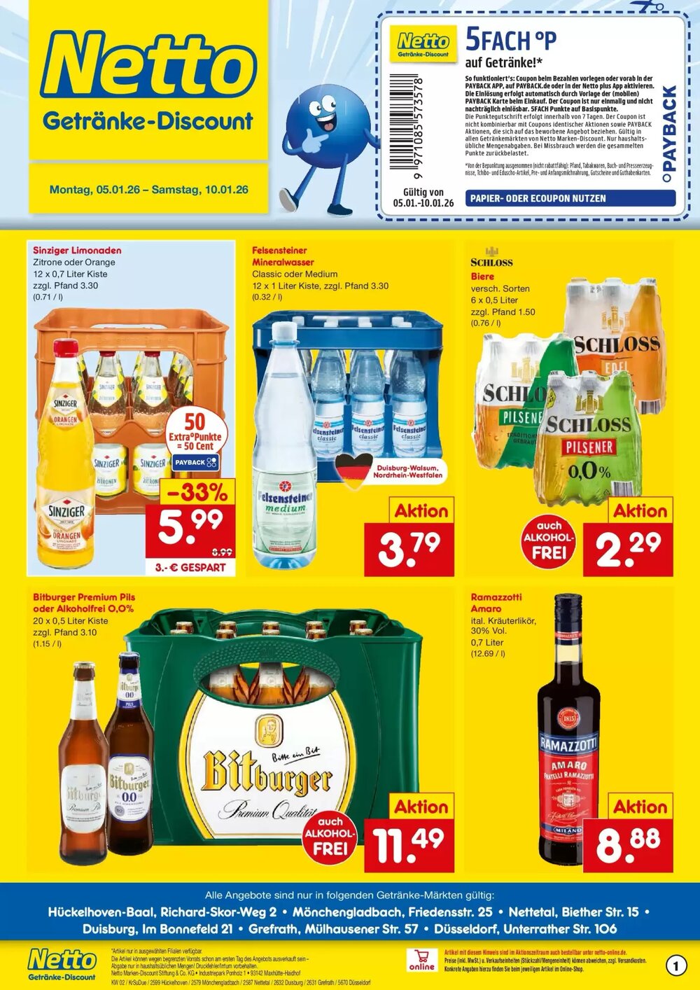 Netto Getränke Discount Prospekt (ab 04.01.2026) zum Blättern - Seite 1