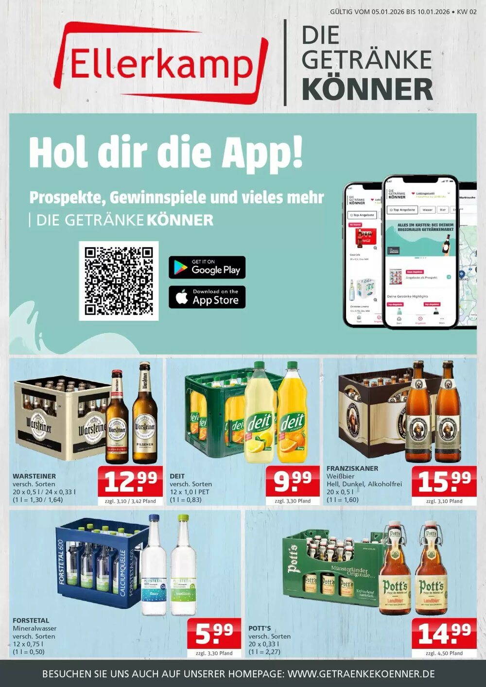 Ellerkamp Getränke Prospekt (ab 04.01.2026) zum Blättern - Seite 1