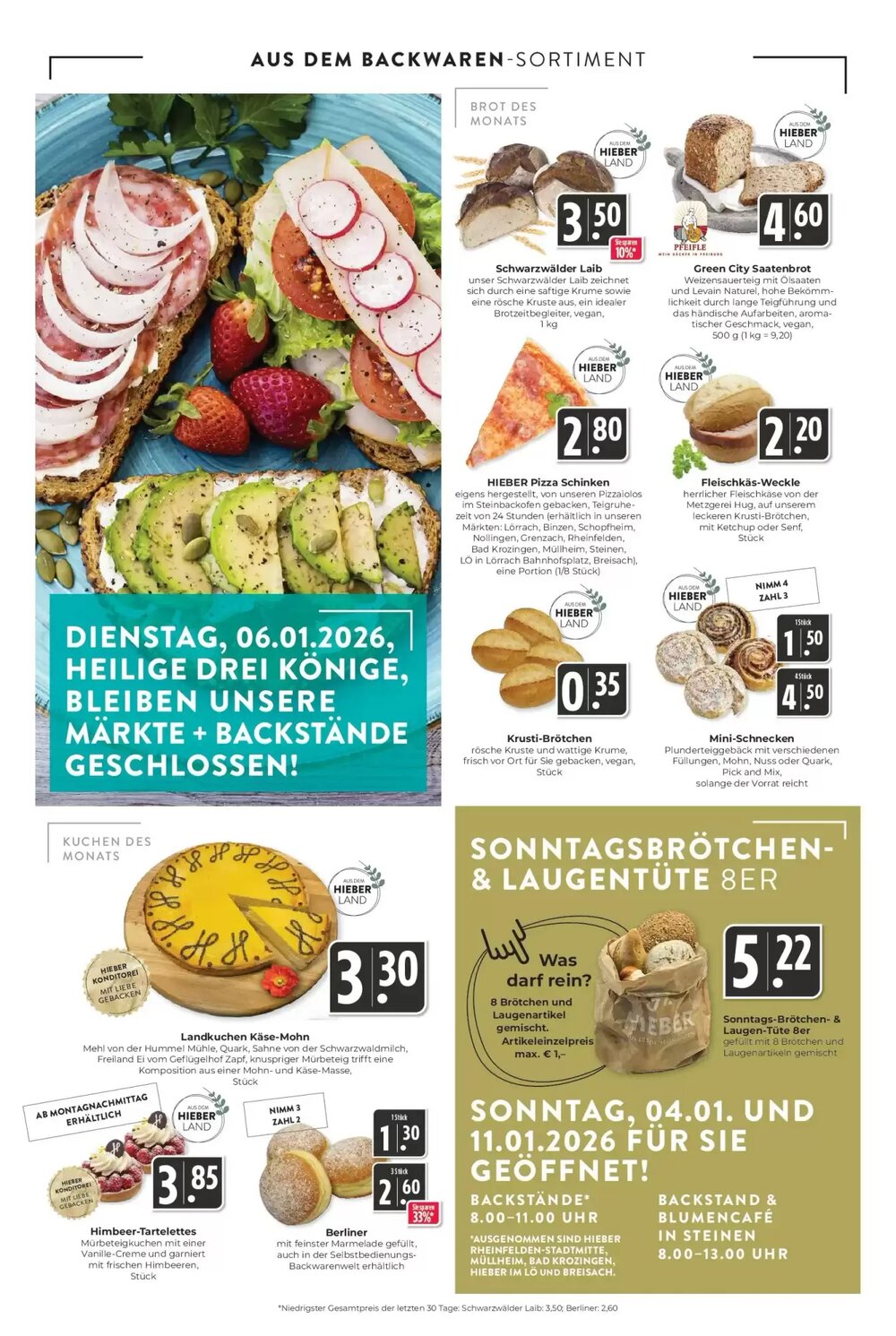 Hieber's Frische Center Prospekt (ab 04.01.2026) zum Blättern - Seite 6