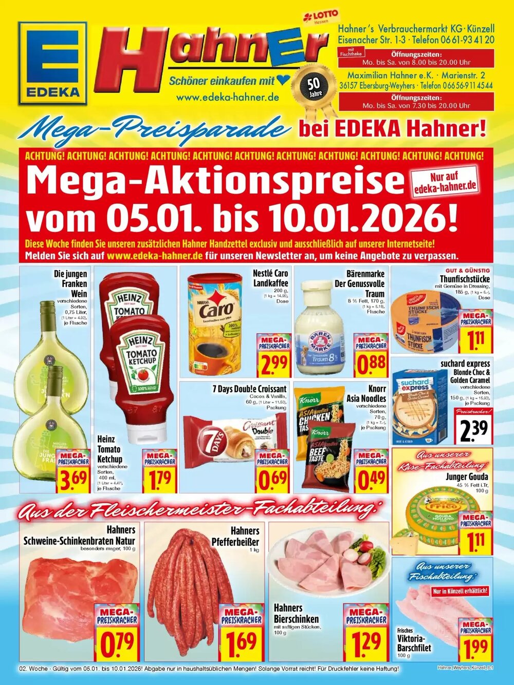 EDEKA Hahner Prospekt (ab 04.01.2026) zum Blättern - Seite 1