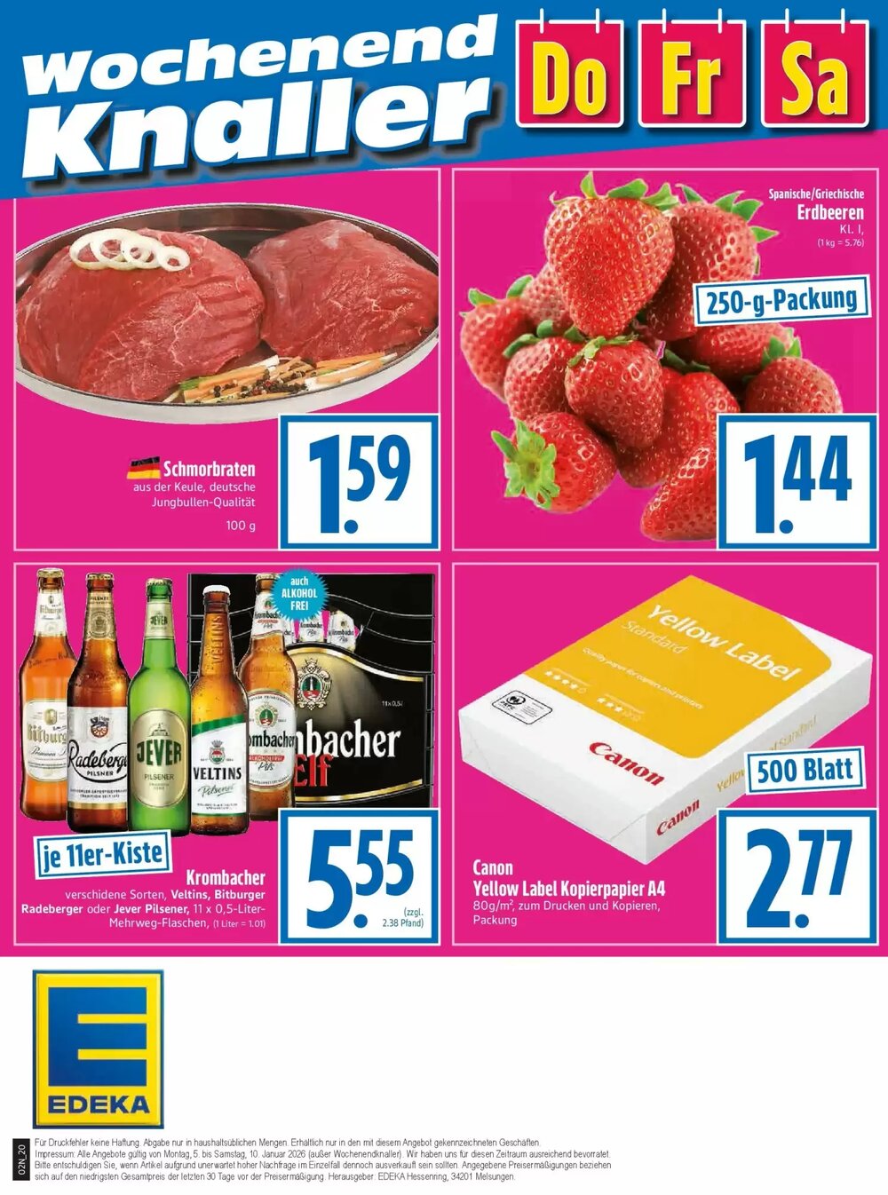 EDEKA Hahner Prospekt (ab 04.01.2026) zum Blättern - Seite 21