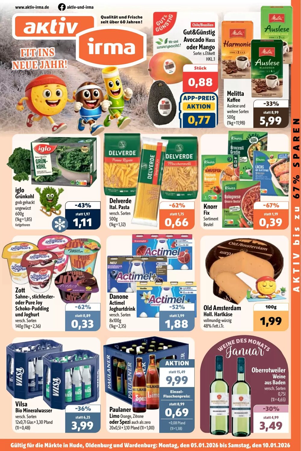 Aktiv Irma Prospekt (ab 05.01.2026) zum Blättern - Seite 1