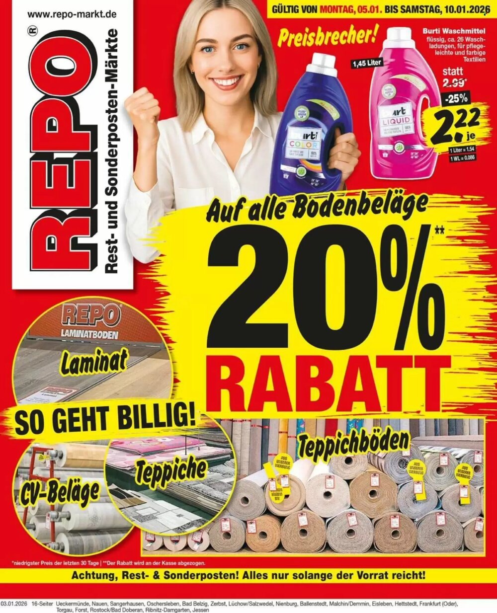 Repo Markt Prospekt (ab 05.01.2026) zum Blättern - Seite 1