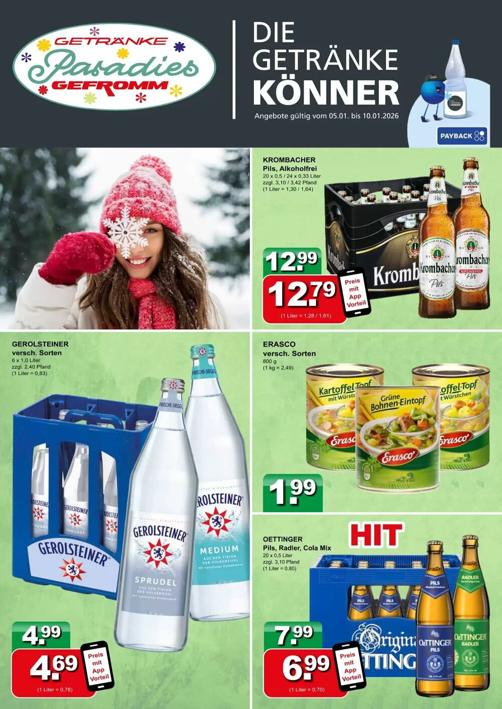 Getränkeparadies Gefromm Prospekt (ab 05.01.2026) zum Blättern - Seite 1