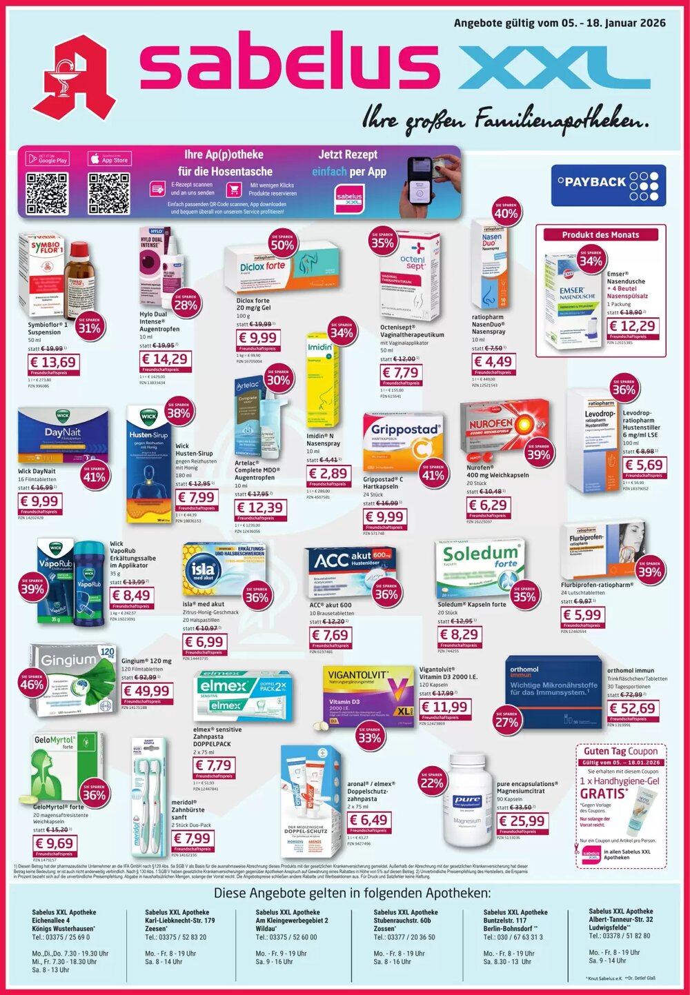 Sabelus XXL Prospekt (ab 05.01.2026) zum Blättern - Seite 1
