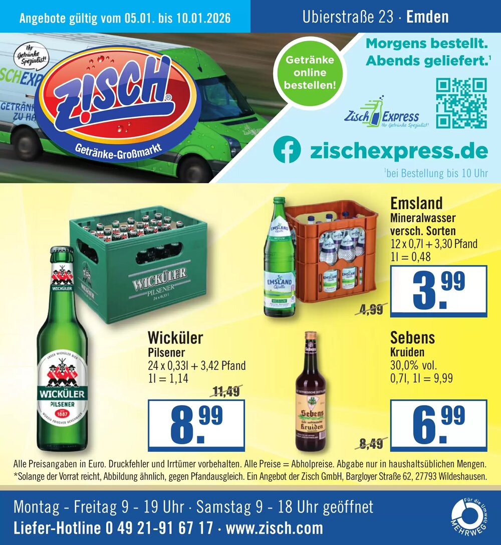 Zisch Prospekt (ab 05.01.2026) zum Blättern - Seite 1