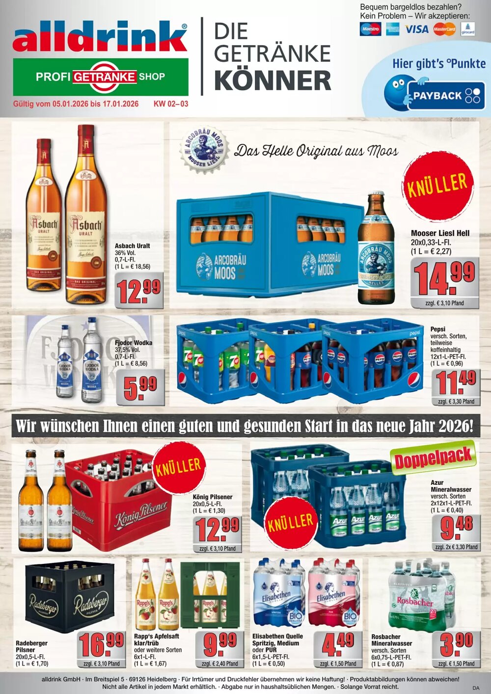 Profi Getränke Prospekt (ab 05.01.2026) zum Blättern - Seite 1