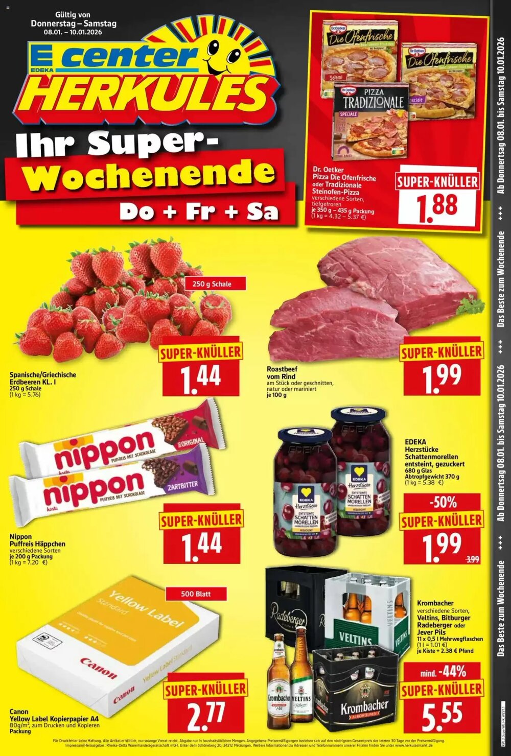 Edeka Herkules Prospekt (ab 08.01.2026) zum Blättern - Seite 1