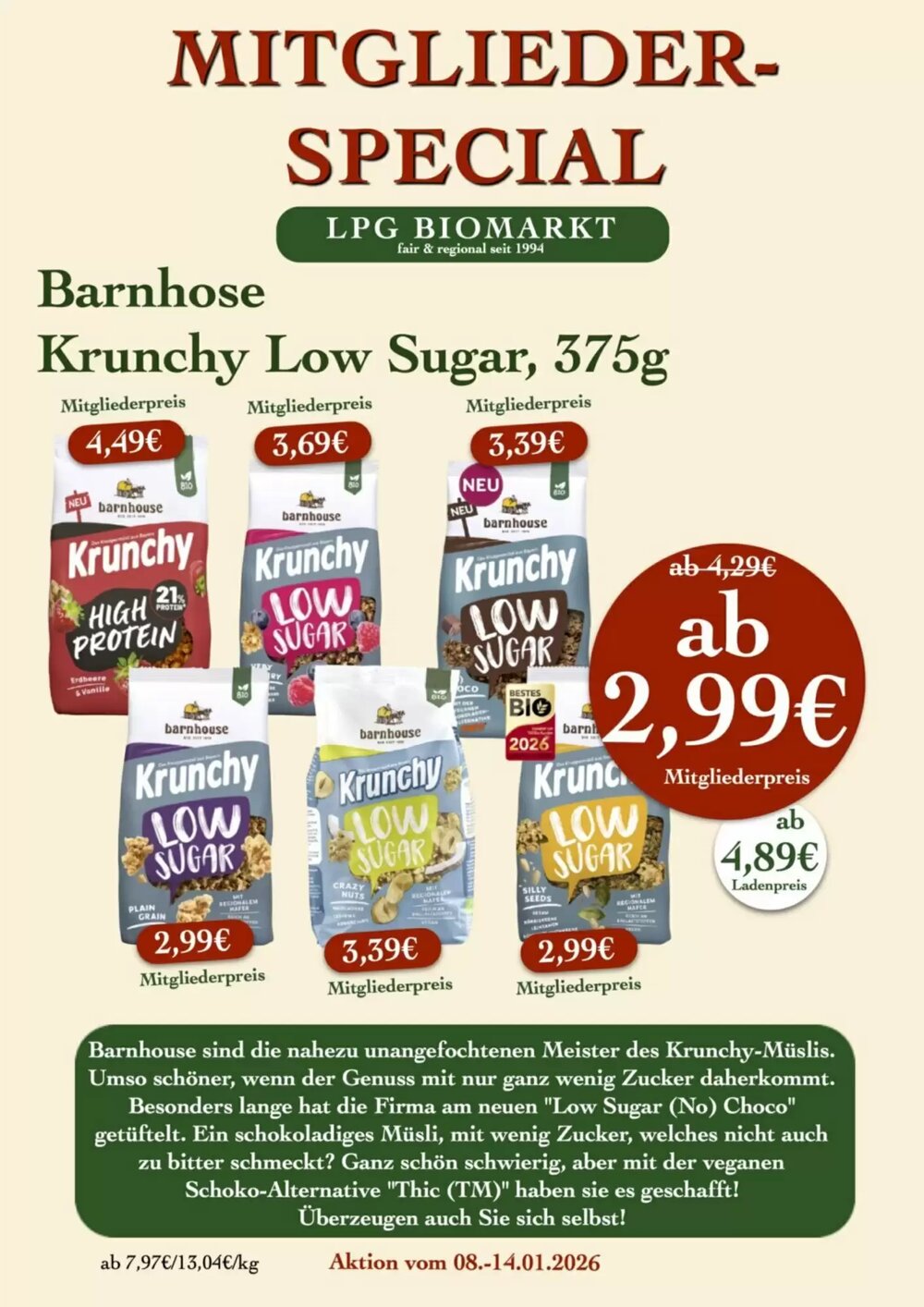 LPG Biomarkt Prospekt (ab 08.01.2026) zum Blättern - Seite 14