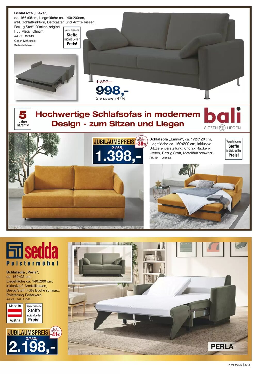 Möbel Inhofer Prospekt (ab 08.01.2026) zum Blättern - Seite 21