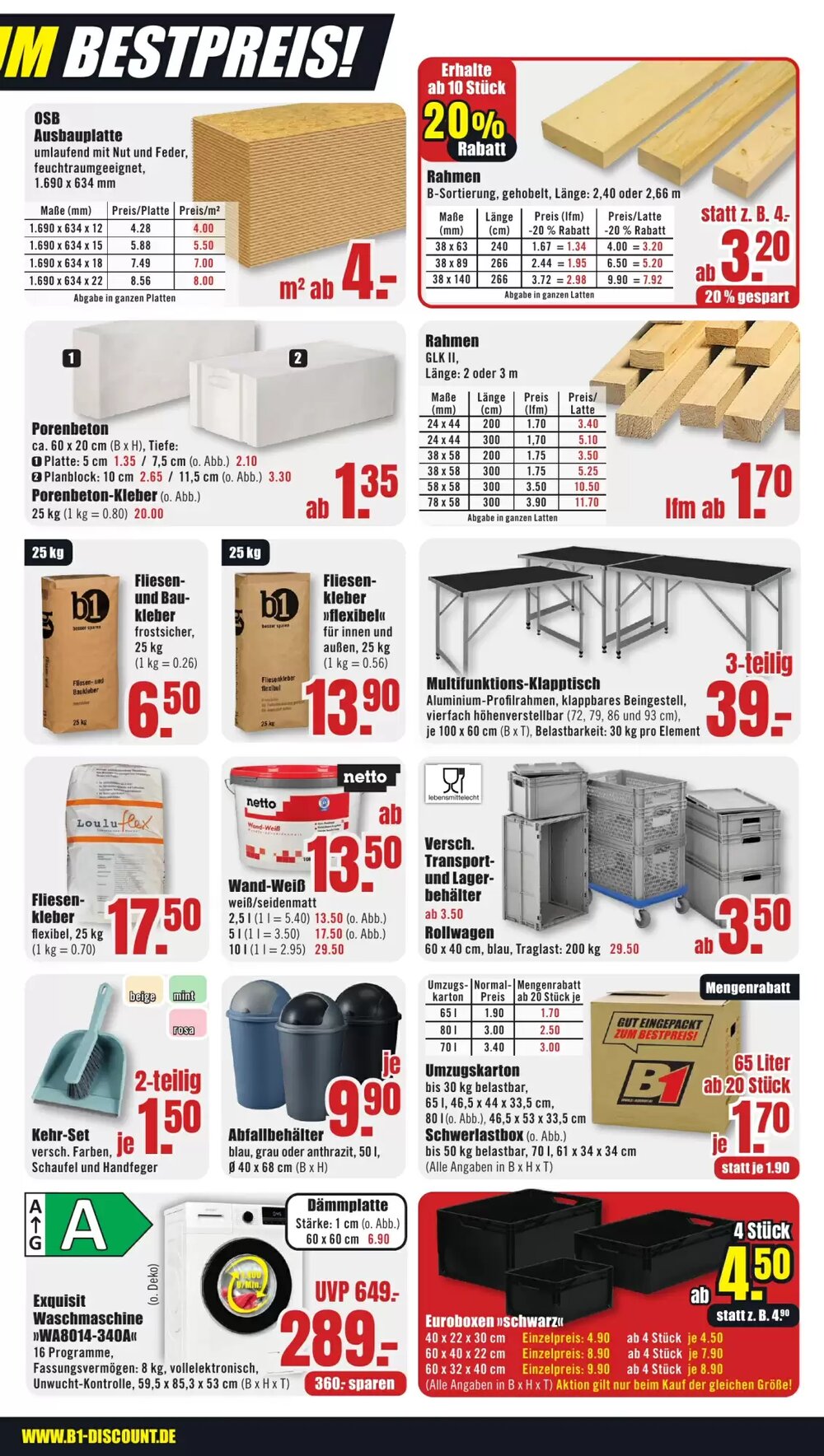 B1 Discount Baumarkt Prospekt (ab 10.01.2026) zum Blättern - Seite 3