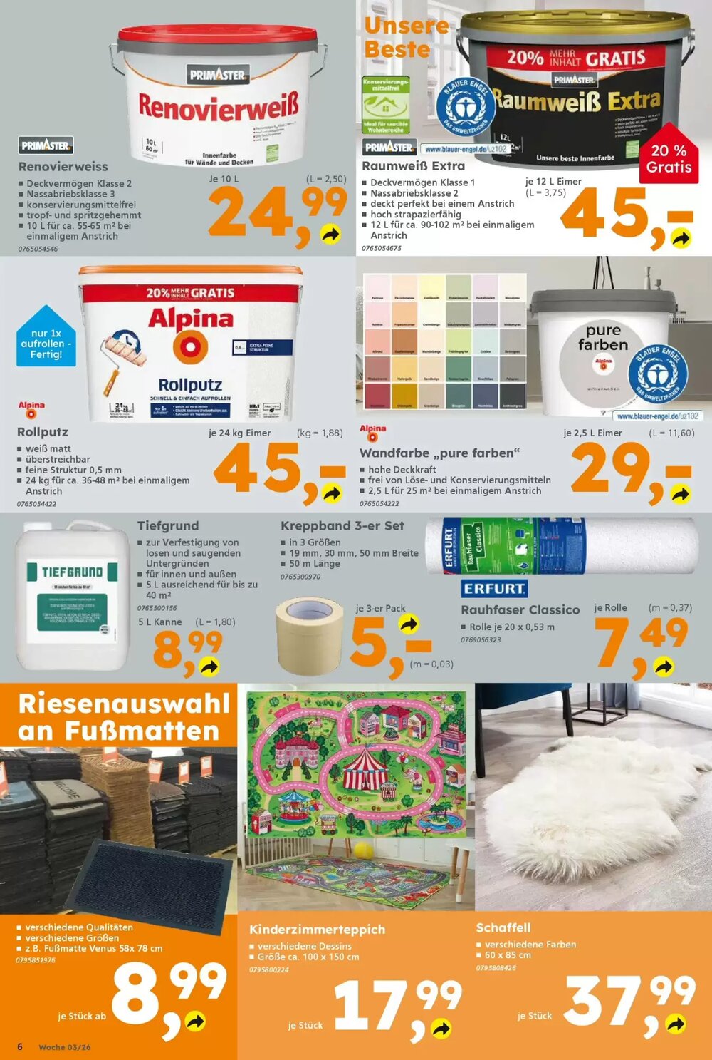 Globus Baumarkt Prospekt (ab 11.01.2026) zum Blättern - Seite 6