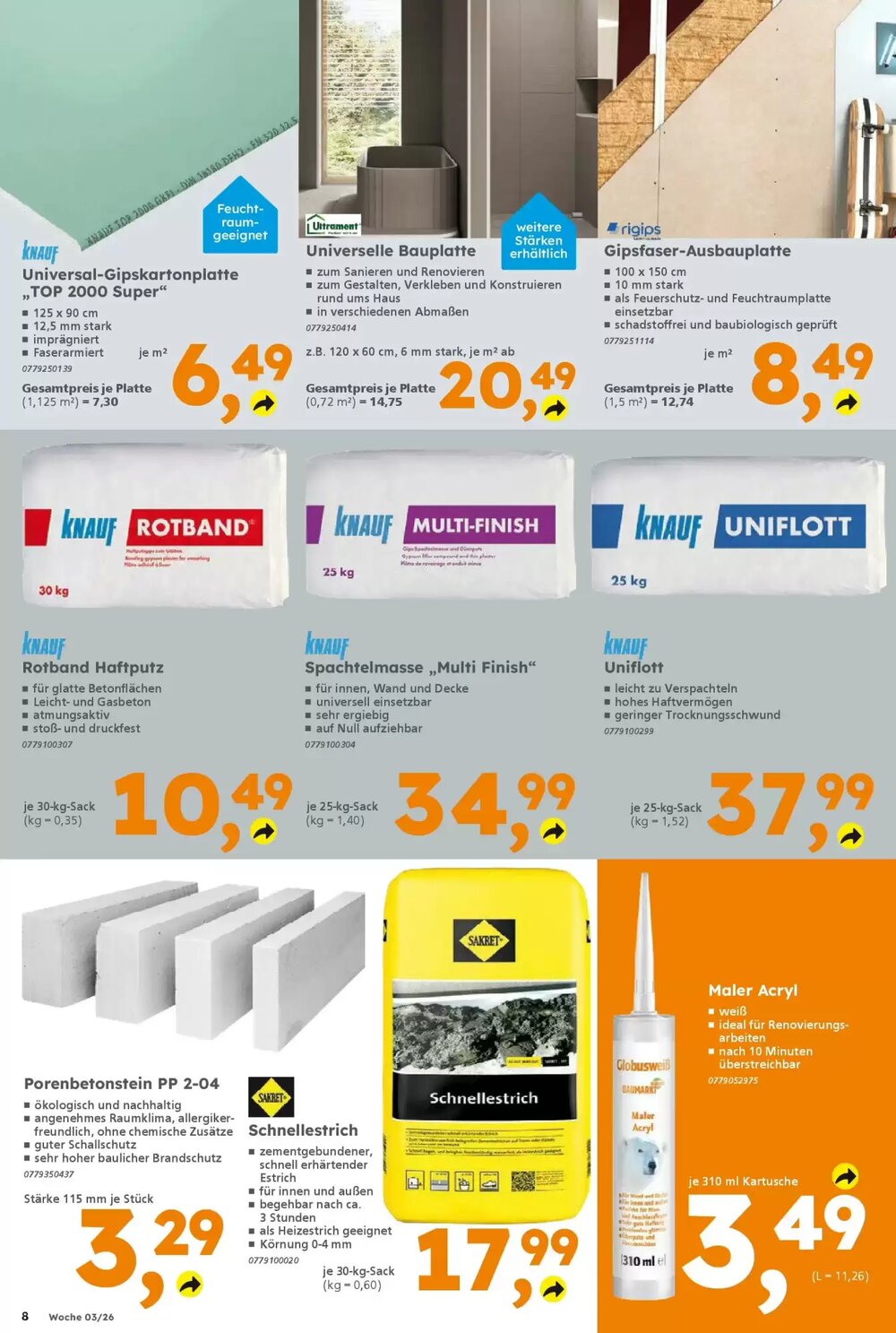 Globus Baumarkt Prospekt (ab 11.01.2026) zum Blättern - Seite 8