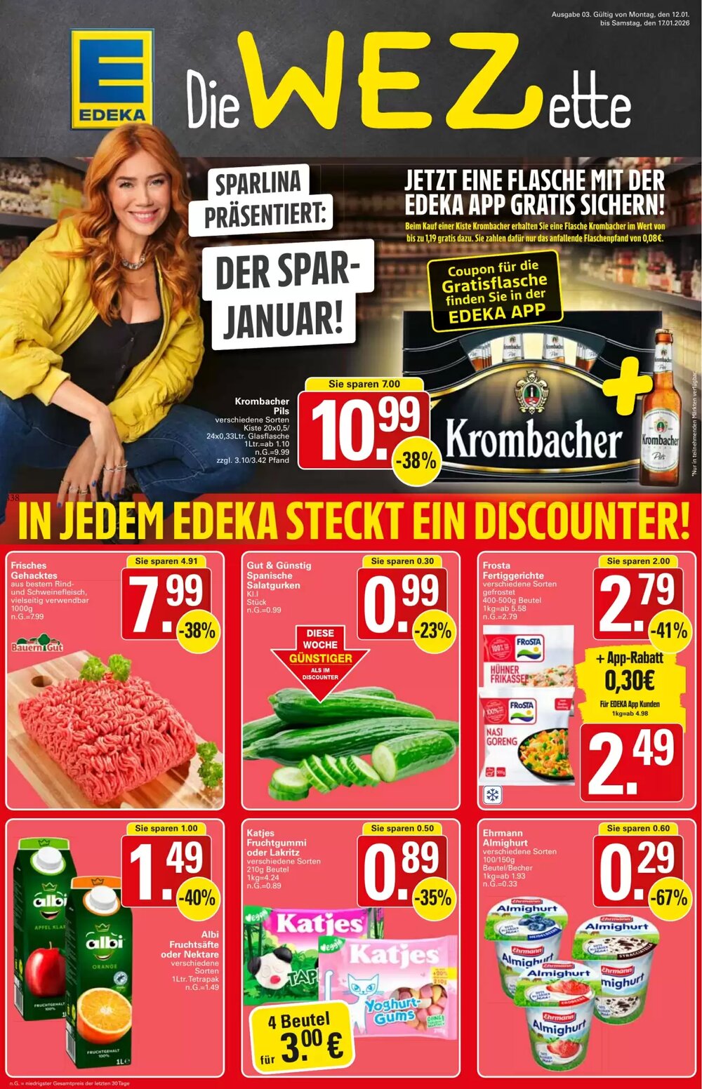 WEZ Prospekt (ab 12.01.2026) zum Blättern - Seite 1