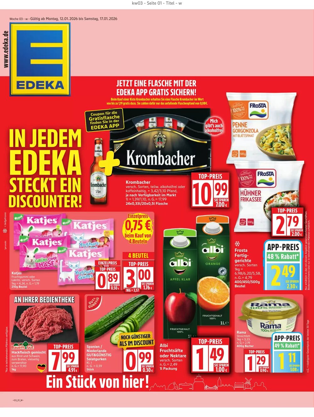 Edeka Prospekt (ab 12.01.2026) zum Blättern - Seite 1