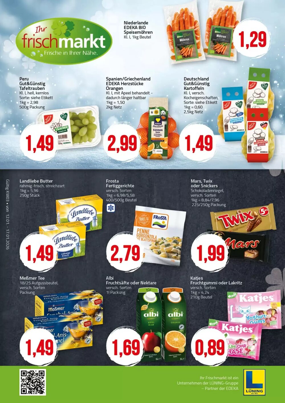 Ihr Frischmarkt Prospekt (ab 12.01.2026) zum Blättern - Seite 1