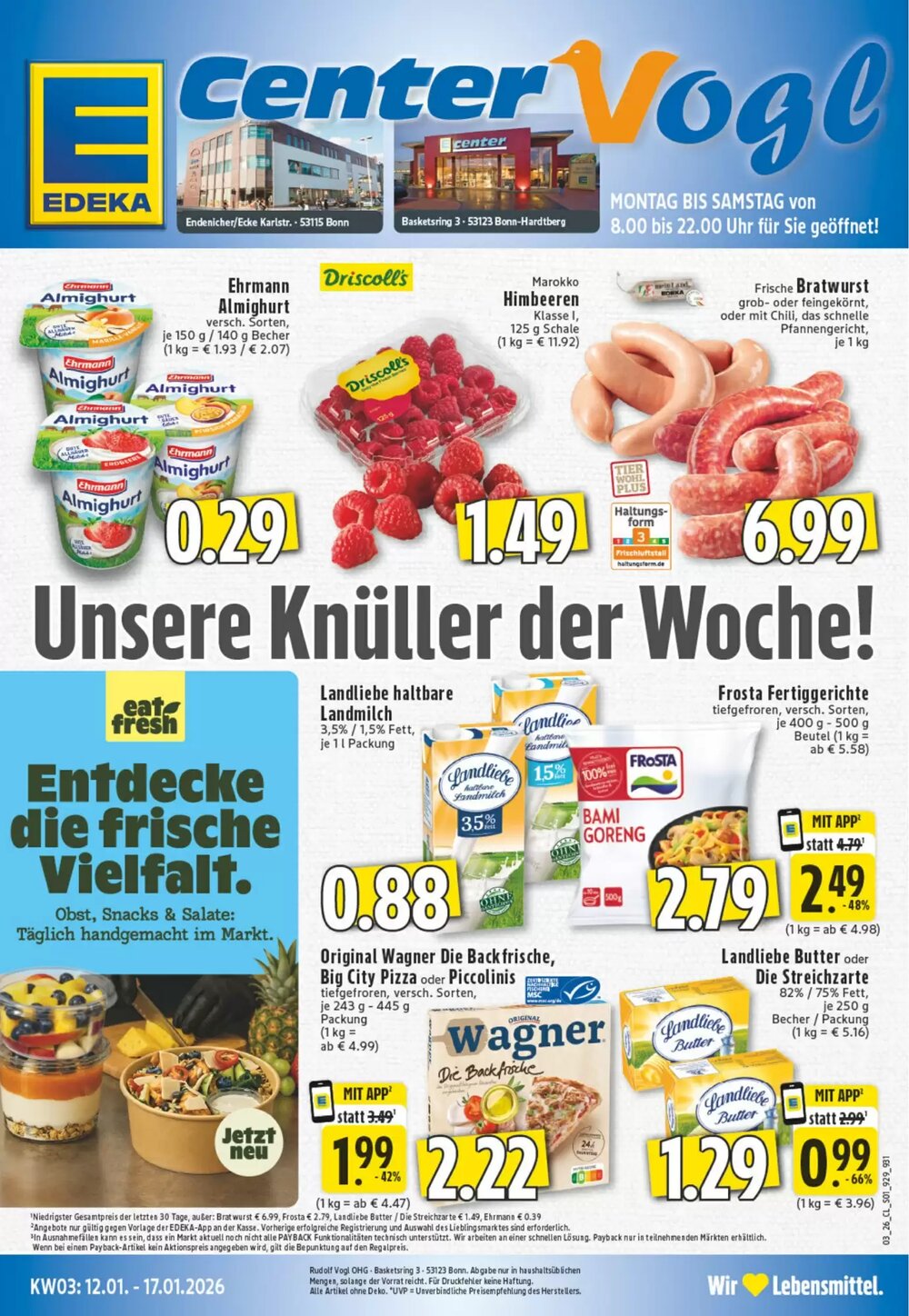 EDEKA Vogl Prospekt (ab 12.01.2026) zum Blättern - Seite 1