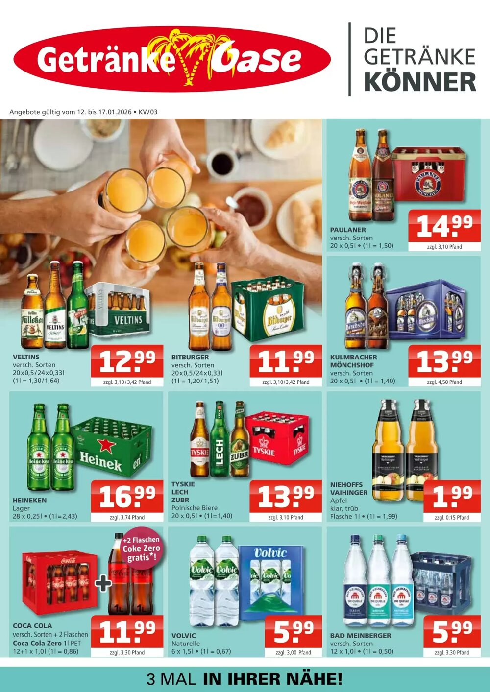 Getränke Oase Prospekt (ab 12.01.2026) zum Blättern - Seite 1