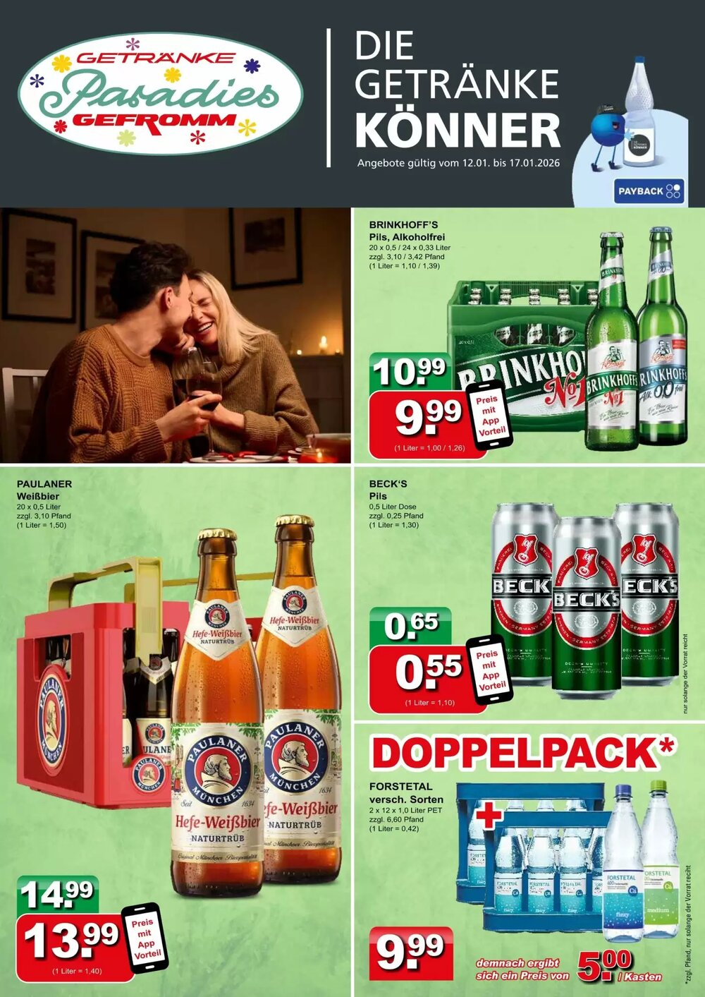 Getränkeparadies Gefromm Prospekt (ab 12.01.2026) zum Blättern - Seite 1