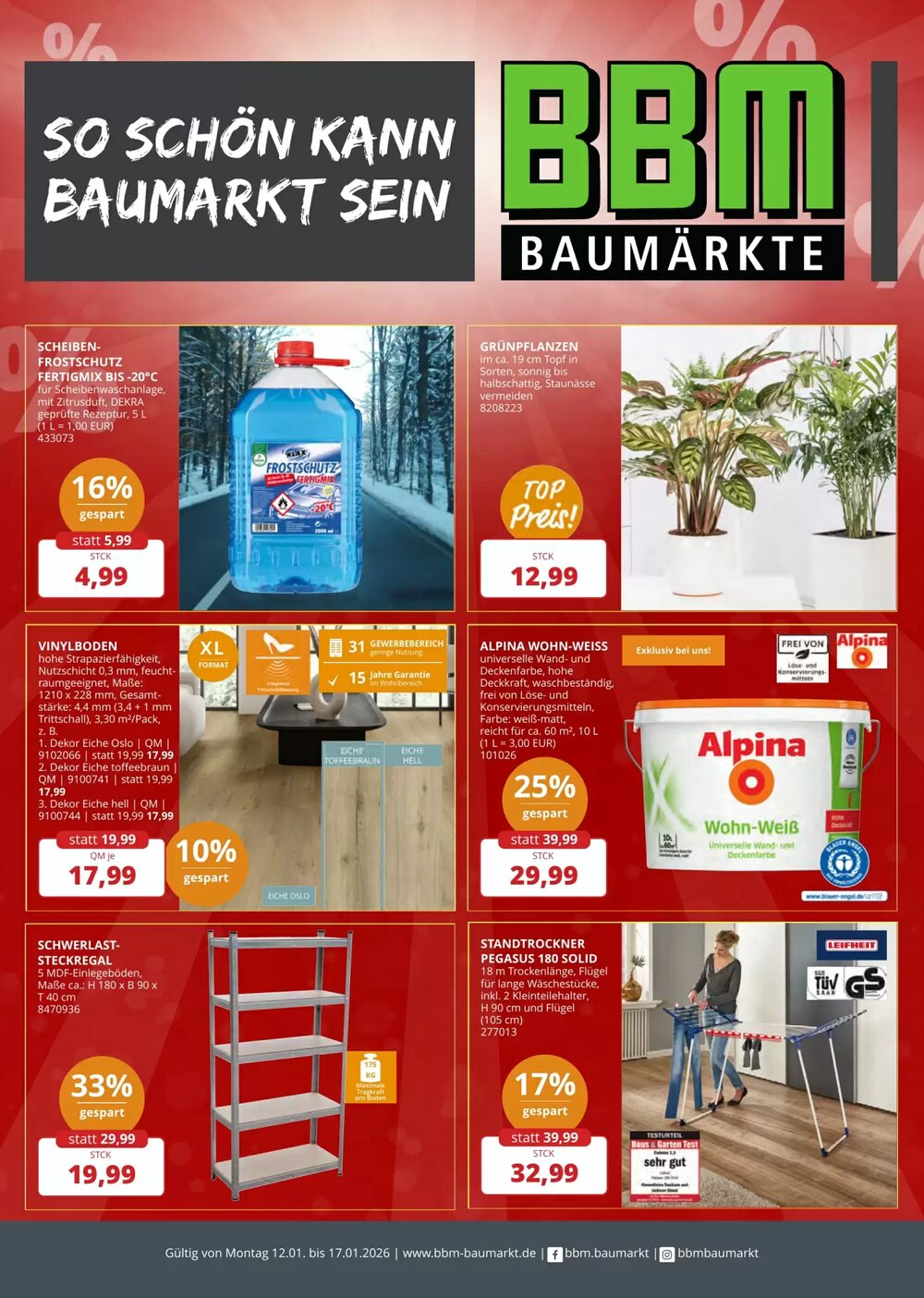 BBM Baumarkt Prospekt (ab 12.01.2026) zum Blättern - Seite 1