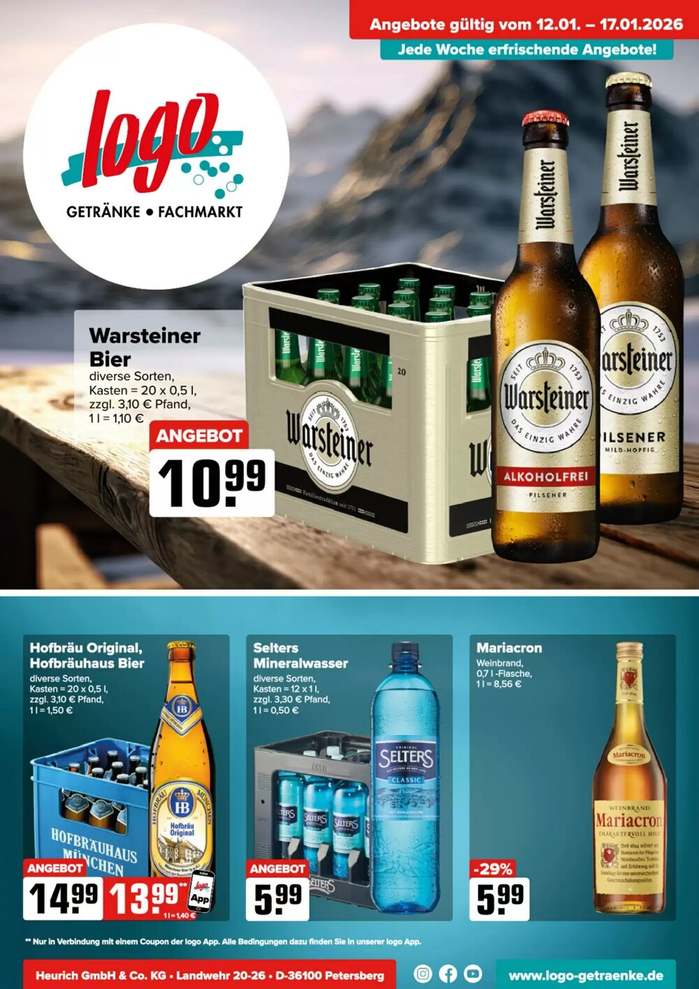 Logo Getränkemarkt Prospekt (ab 12.01.2026) zum Blättern - Seite 1