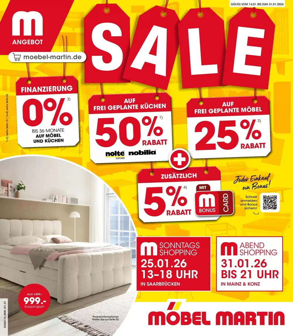 Möbel Martin Prospekt (ab 13.01.2026) zum Blättern - Seite 1