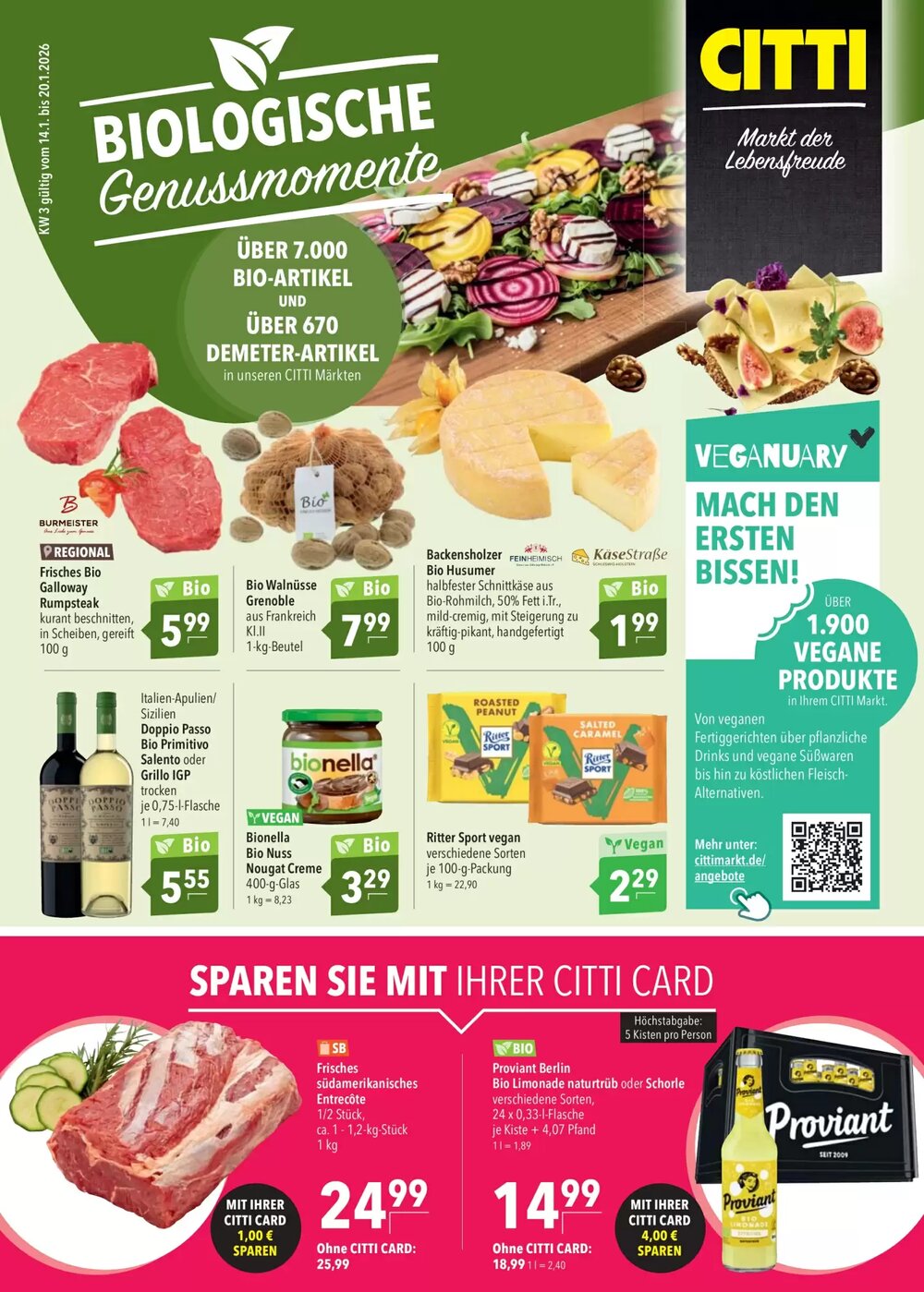 CITTI Markt Prospekt (ab 14.01.2026) zum Blättern - Seite 1