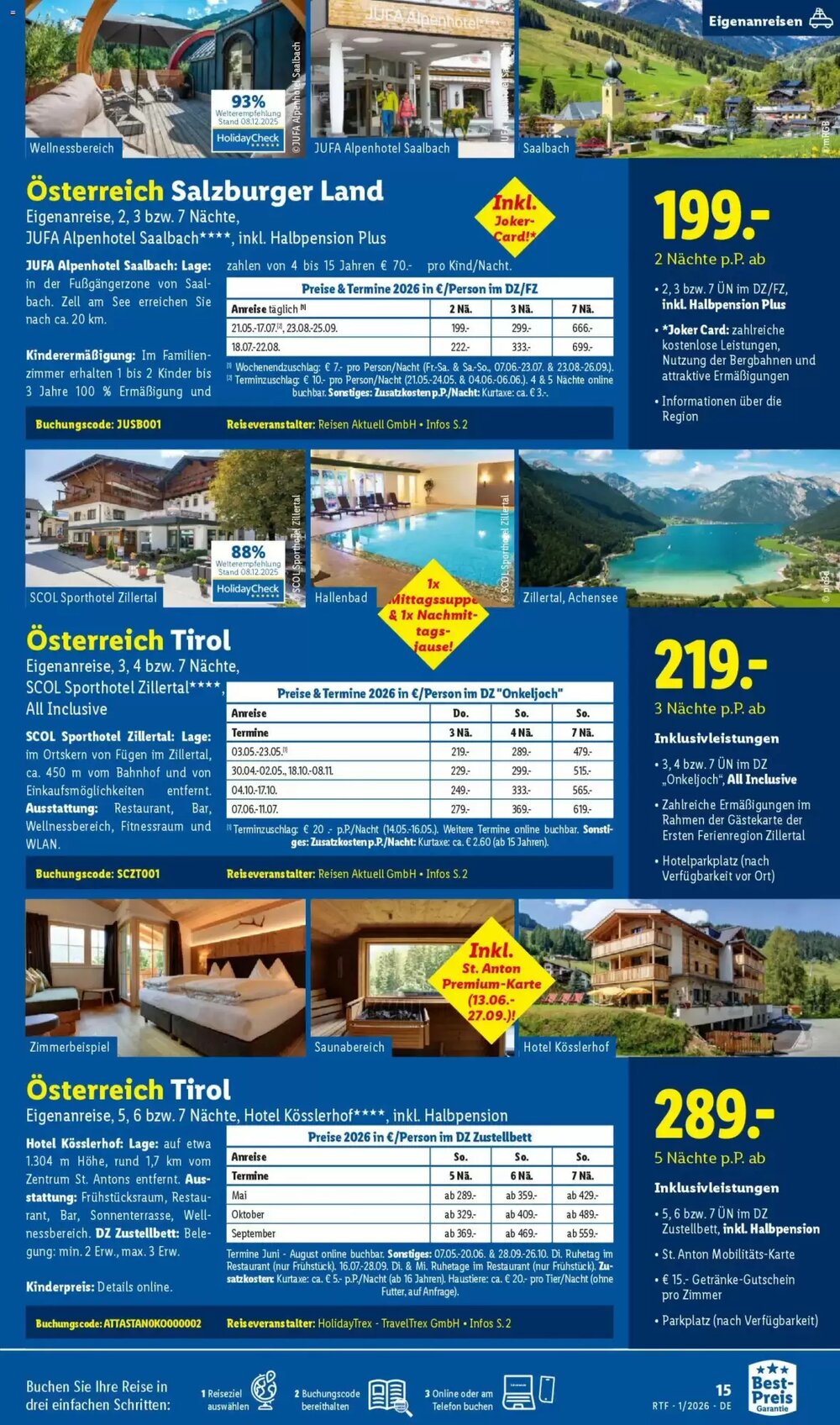 Lidl Reisen Prospekt (ab 14.01.2026) zum Blättern - Seite 15