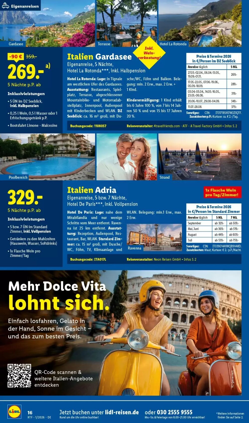 Lidl Reisen Prospekt (ab 14.01.2026) zum Blättern - Seite 16