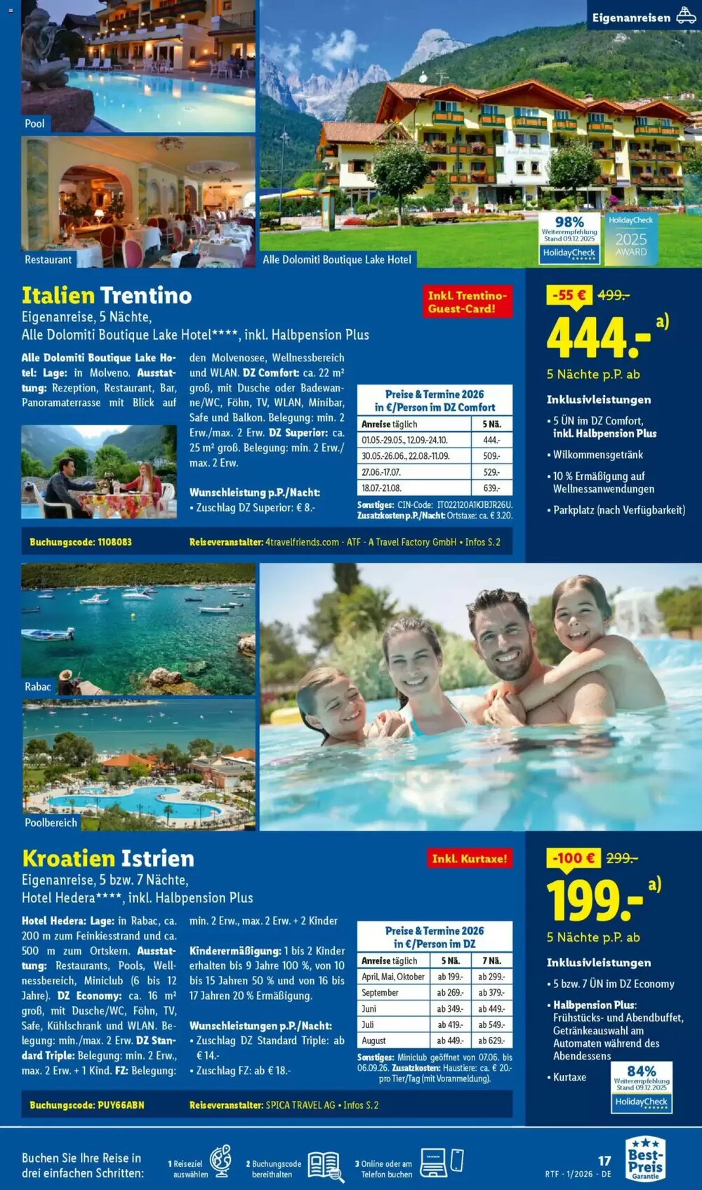 Lidl Reisen Prospekt (ab 14.01.2026) zum Blättern - Seite 17