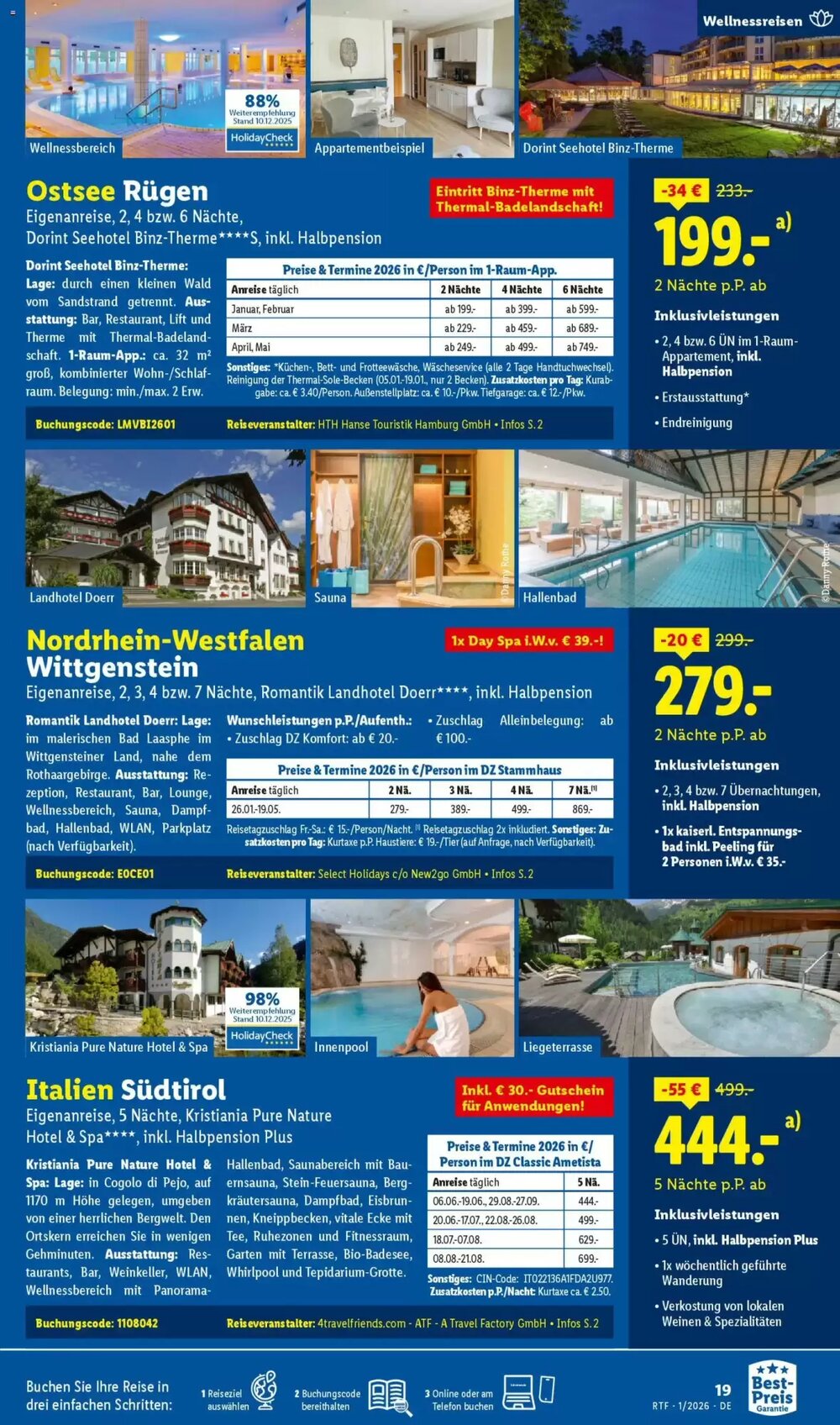 Lidl Reisen Prospekt (ab 14.01.2026) zum Blättern - Seite 19