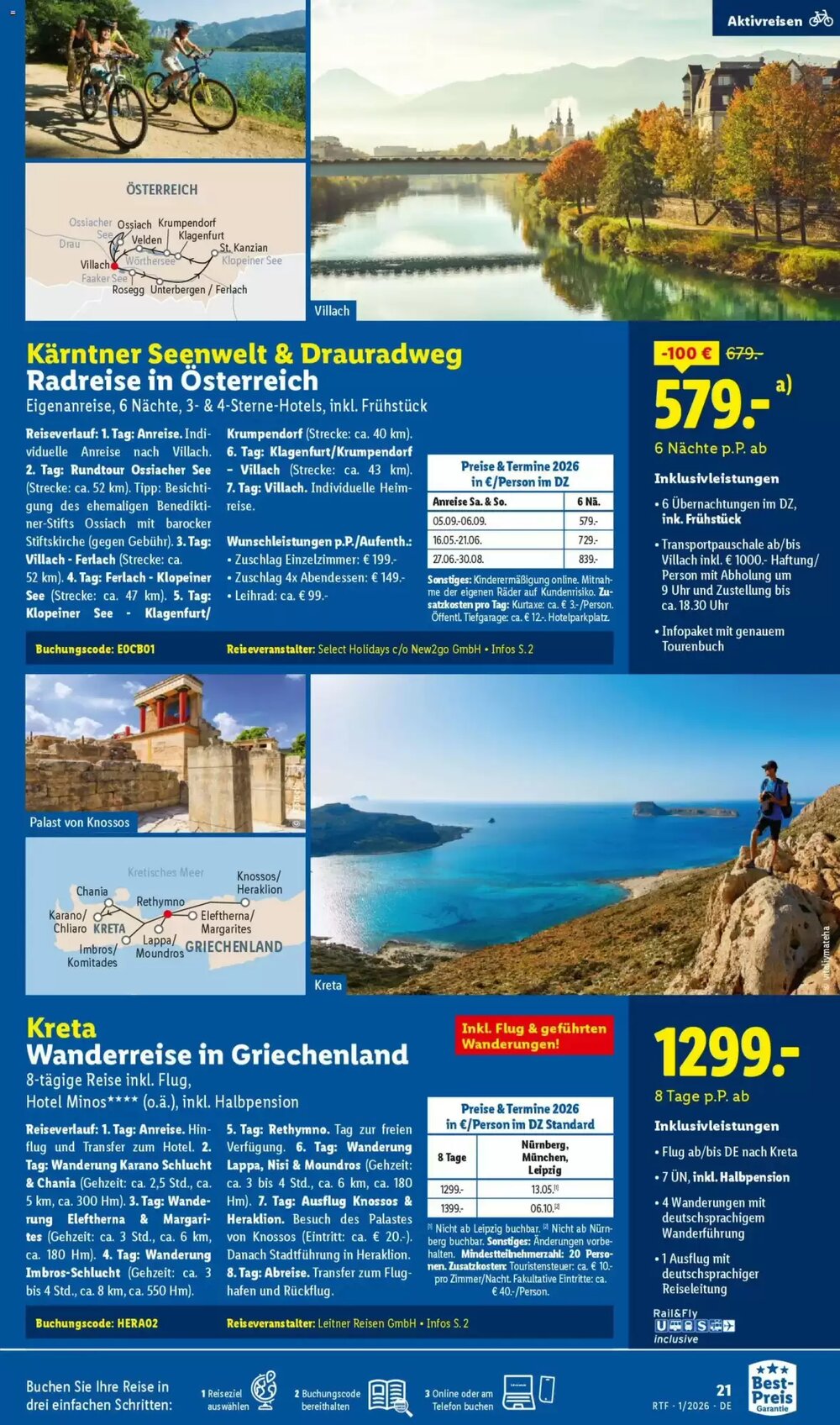 Lidl Reisen Prospekt (ab 14.01.2026) zum Blättern - Seite 21